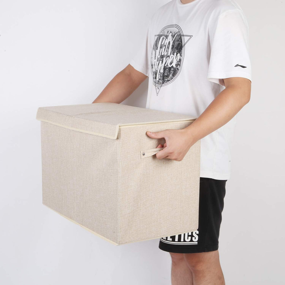 122L Large Toy Box Chest Storage with Lid, Collapsible Kid Toy Storage