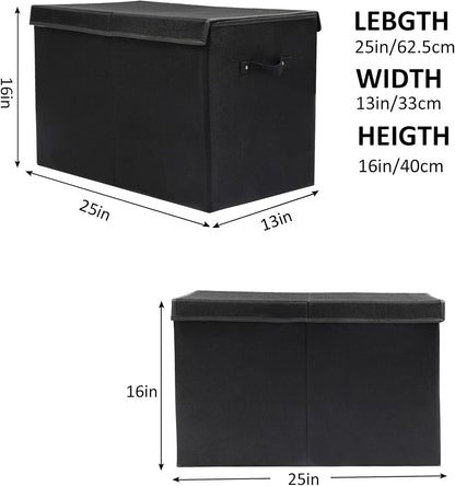 122L Large Toy Box Chest Storage with Lid, Collapsible Kid Toy Storage