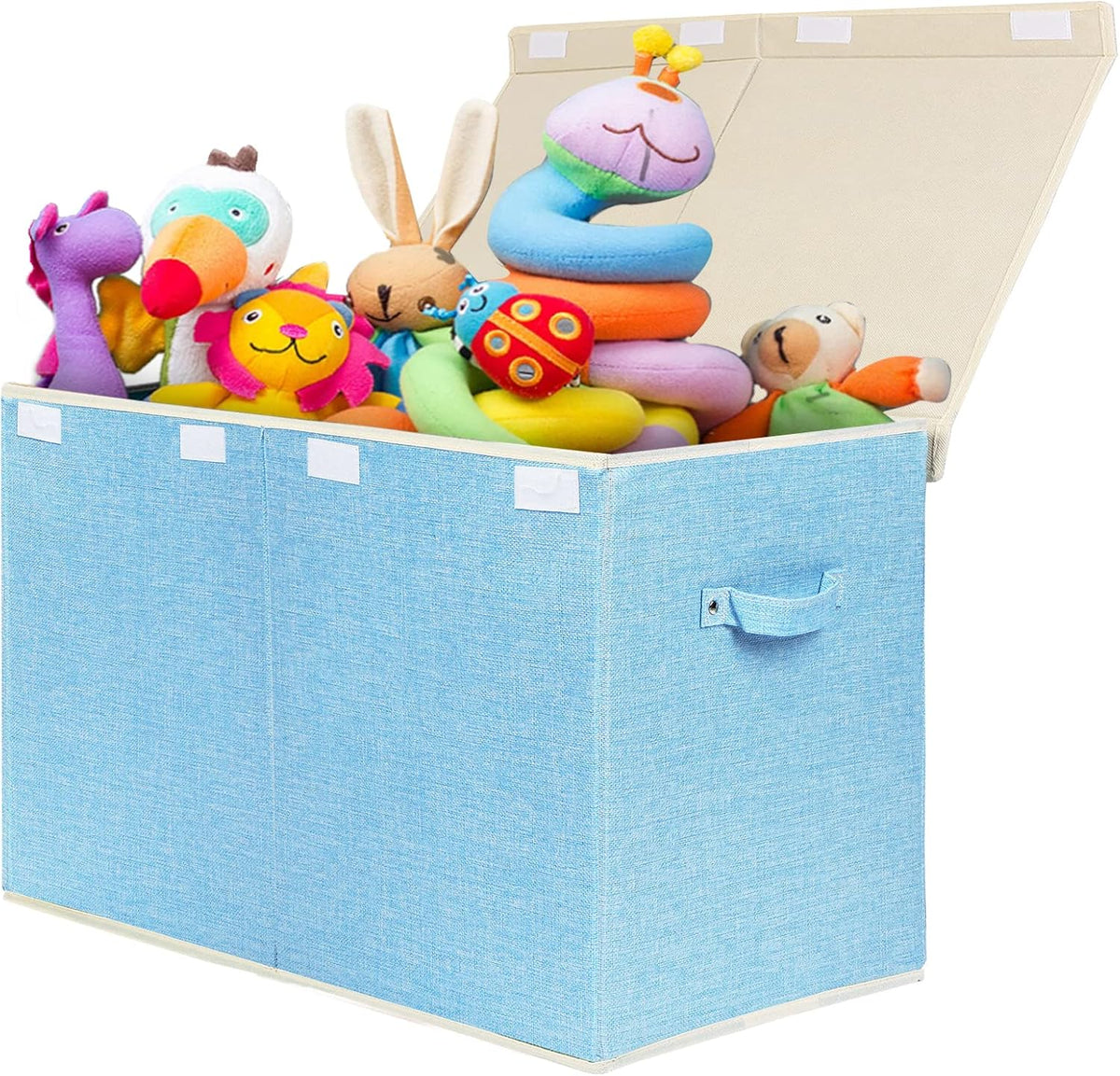 122L Large Toy Box Chest Storage with Lid, Collapsible Kid Toy Storage