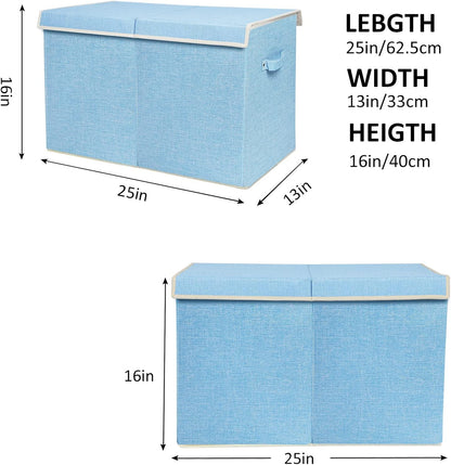 122L Large Toy Box Chest Storage with Lid, Collapsible Kid Toy Storage