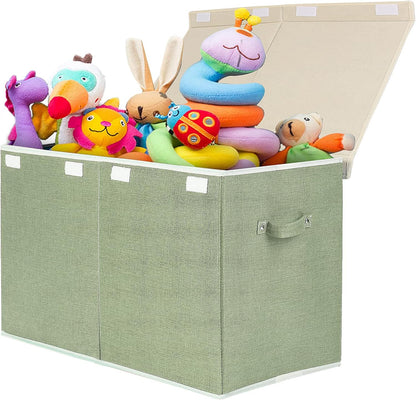122L Large Toy Box Chest Storage with Lid, Collapsible Kid Toy Storage