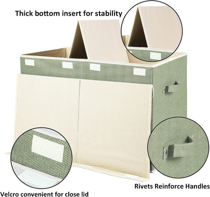 122L Large Toy Box Chest Storage with Lid, Collapsible Kid Toy Storage