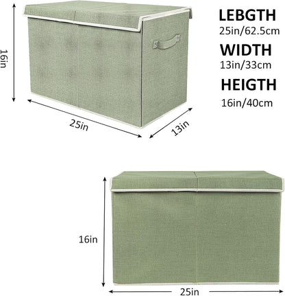 122L Large Toy Box Chest Storage with Lid, Collapsible Kid Toy Storage