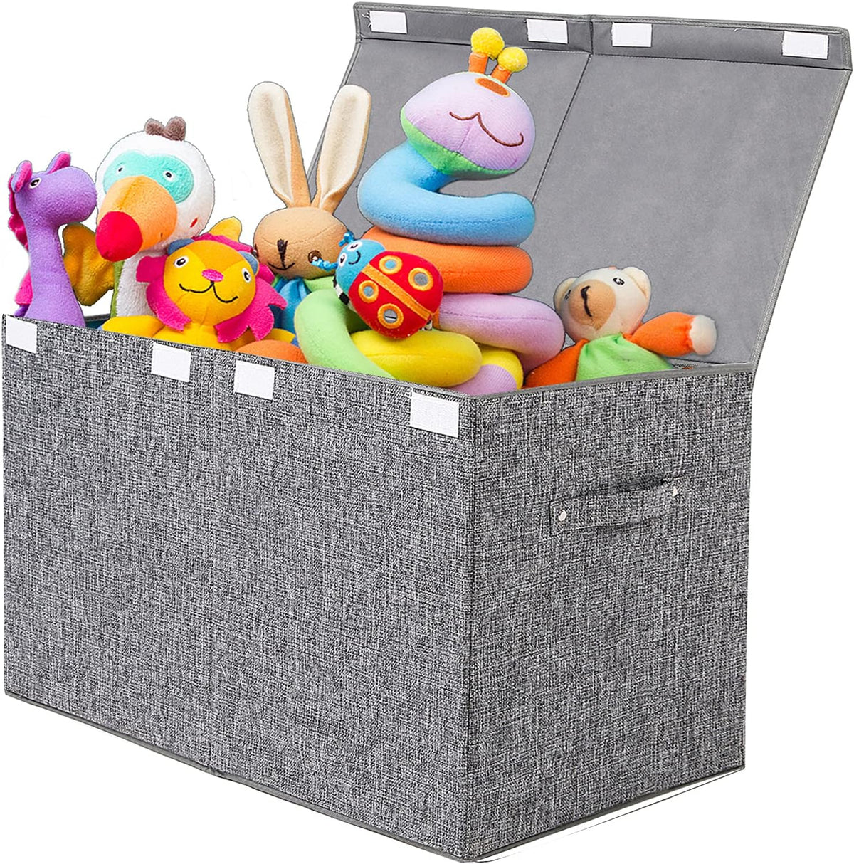 122L Large Toy Box Chest Storage with Lid, Collapsible Kid Toy Storage