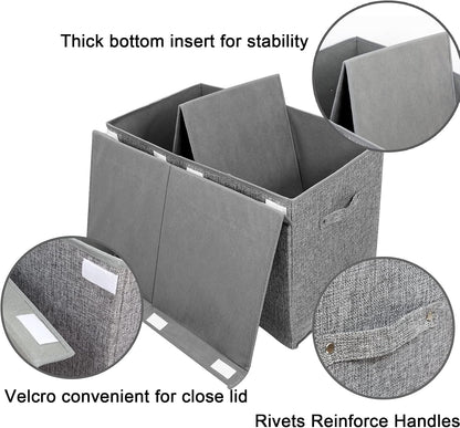 122L Large Toy Box Chest Storage with Lid, Collapsible Kid Toy Storage