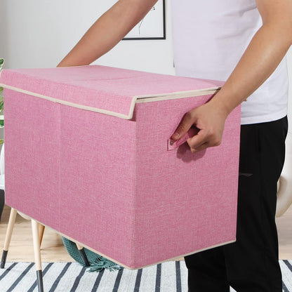 122L Large Toy Box Chest Storage with Lid, Collapsible Kid Toy Storage