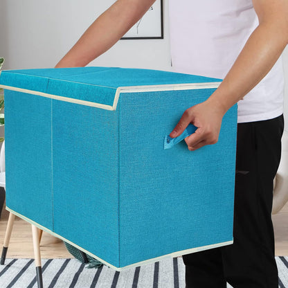 122L Large Toy Box Chest Storage with Lid, Collapsible Kid Toy Storage