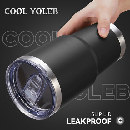 30 oz Tumbler with Lid Stainless Steel Tumblers, 1 Pack | Vacuum Insulated Cup, Leak Proof Lid, Powder Coated Travel Mug, Double Wall, Keep Cold Drinks for 12 Hours, Stainless