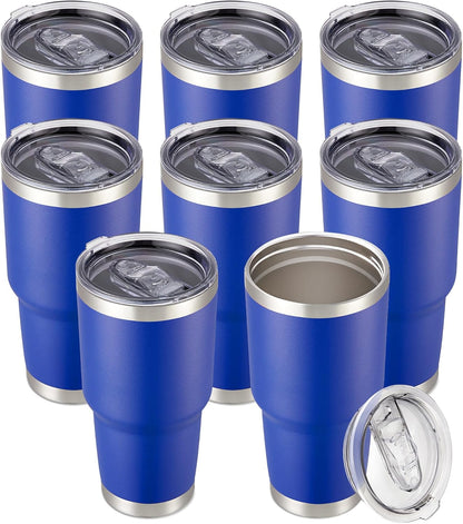 30 oz Tumbler with Lid Stainless Steel Tumblers, 1 Pack | Vacuum Insulated Cup, Leak Proof Lid, Powder Coated Travel Mug, Double Wall, Keep Cold Drinks for 12 Hours, Stainless