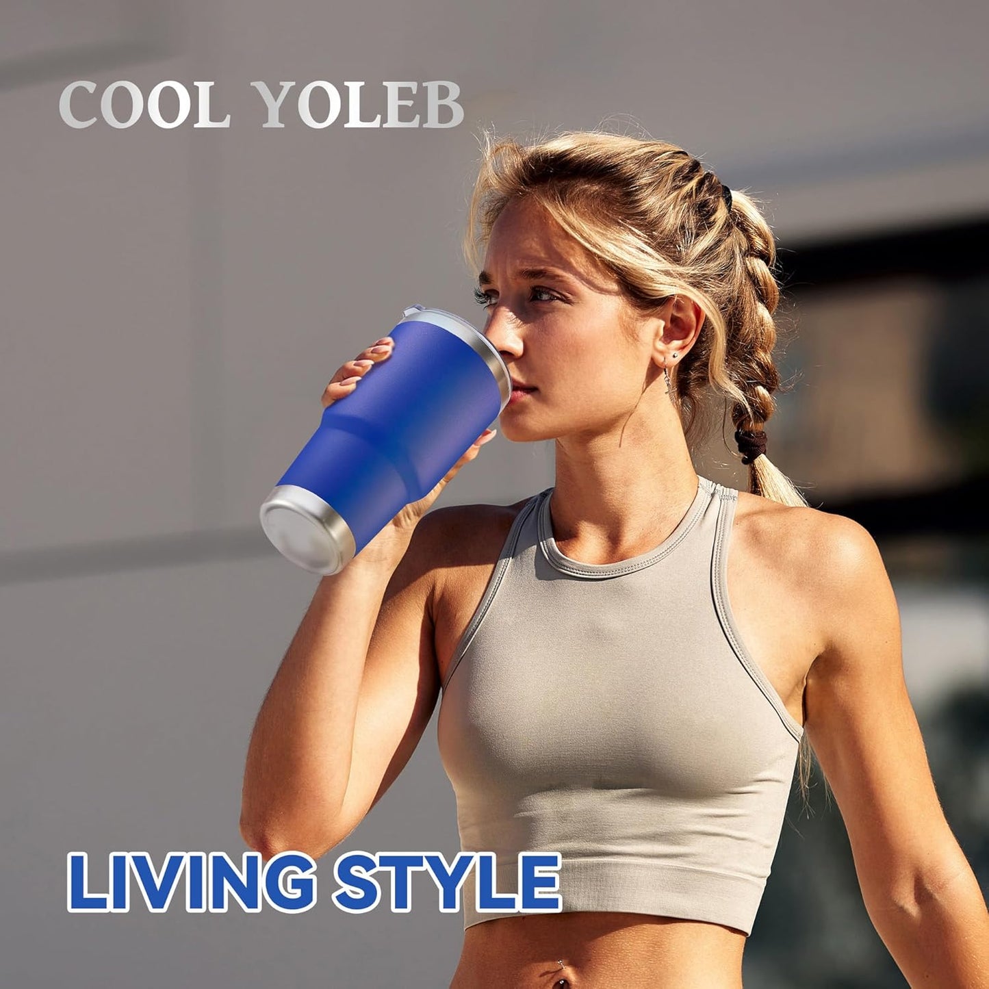30 oz Tumbler with Lid Stainless Steel Tumblers, 1 Pack | Vacuum Insulated Cup, Leak Proof Lid, Powder Coated Travel Mug, Double Wall, Keep Cold Drinks for 12 Hours, Stainless
