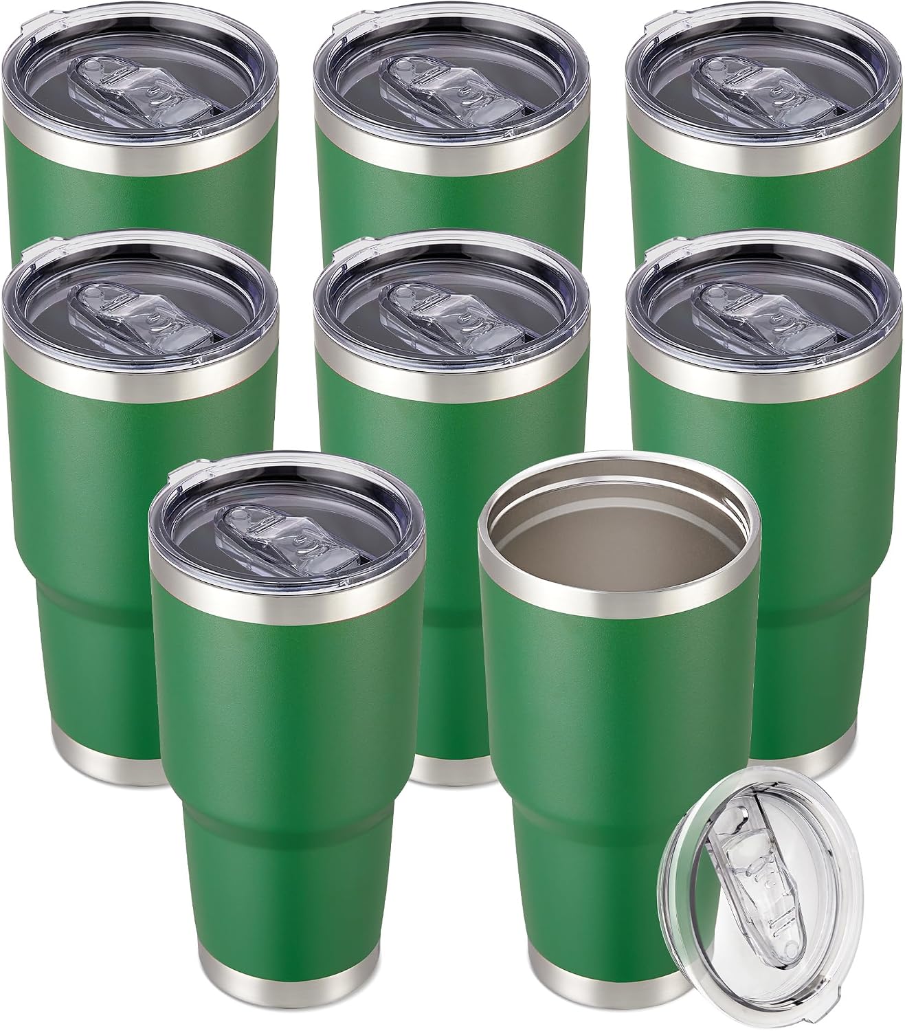 30 oz Tumbler with Lid Stainless Steel Tumblers, 1 Pack | Vacuum Insulated Cup, Leak Proof Lid, Powder Coated Travel Mug, Double Wall, Keep Cold Drinks for 12 Hours, Stainless
