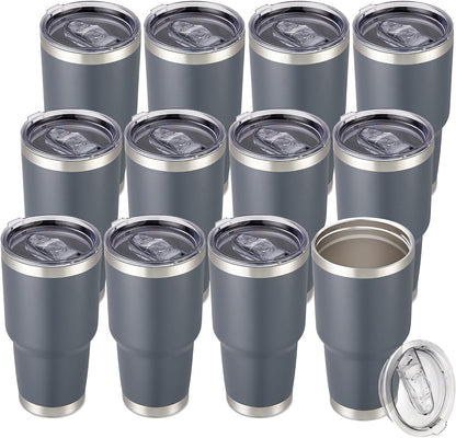 30 oz Tumbler with Lid Stainless Steel Tumblers, 1 Pack | Vacuum Insulated Cup, Leak Proof Lid, Powder Coated Travel Mug, Double Wall, Keep Cold Drinks for 12 Hours, Stainless