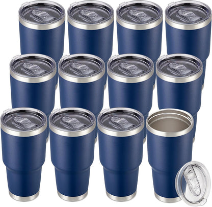 30 oz Tumbler with Lid Stainless Steel Tumblers, 1 Pack | Vacuum Insulated Cup, Leak Proof Lid, Powder Coated Travel Mug, Double Wall, Keep Cold Drinks for 12 Hours, Stainless