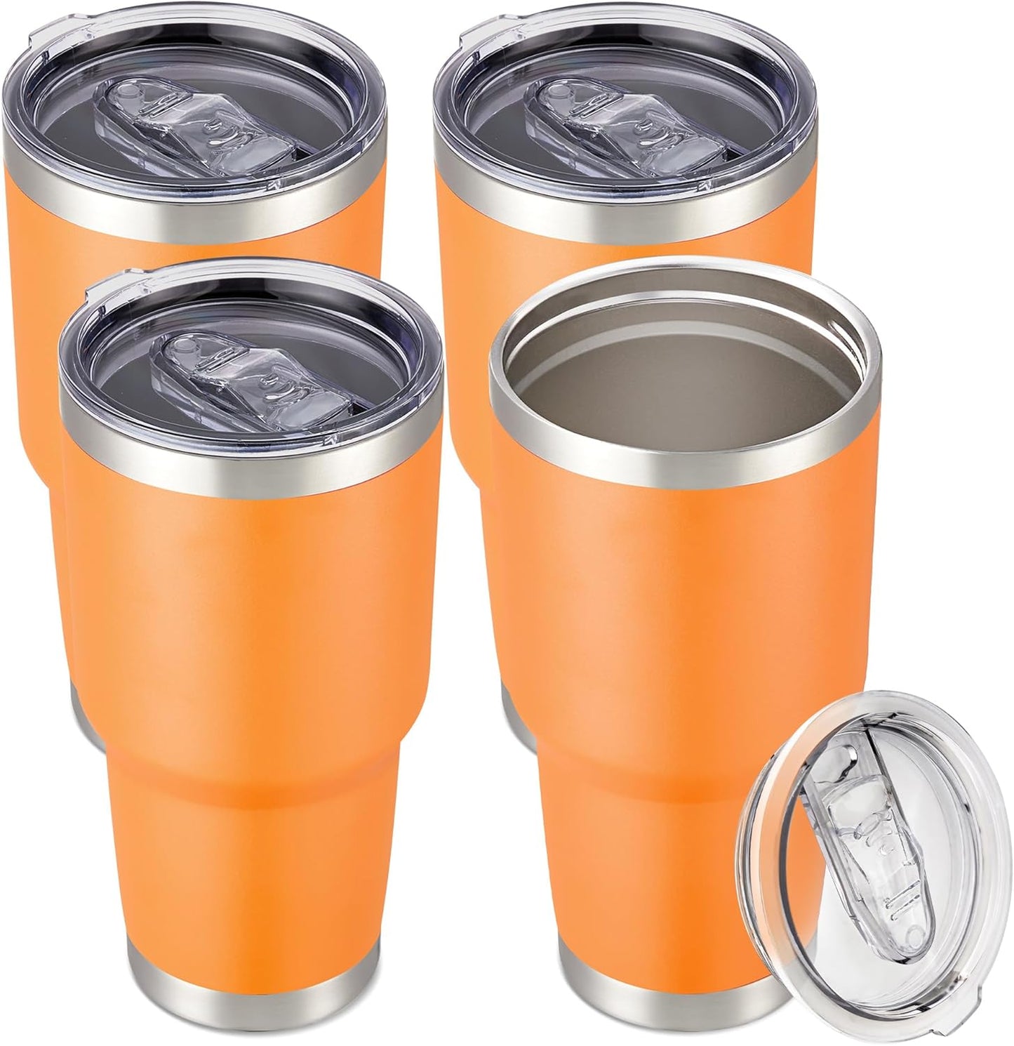 30 oz Tumbler with Lid Stainless Steel Tumblers, 1 Pack | Vacuum Insulated Cup, Leak Proof Lid, Powder Coated Travel Mug, Double Wall, Keep Cold Drinks for 12 Hours, Stainless