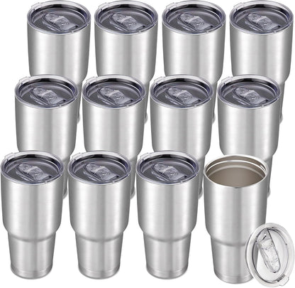 30 oz Tumbler with Lid Stainless Steel Tumblers, 1 Pack | Vacuum Insulated Cup, Leak Proof Lid, Powder Coated Travel Mug, Double Wall, Keep Cold Drinks for 12 Hours, Stainless