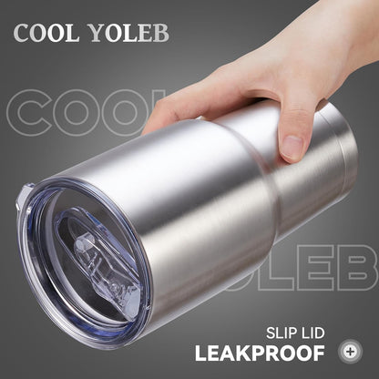 30 oz Tumbler with Lid Stainless Steel Tumblers, 1 Pack | Vacuum Insulated Cup, Leak Proof Lid, Powder Coated Travel Mug, Double Wall, Keep Cold Drinks for 12 Hours, Stainless