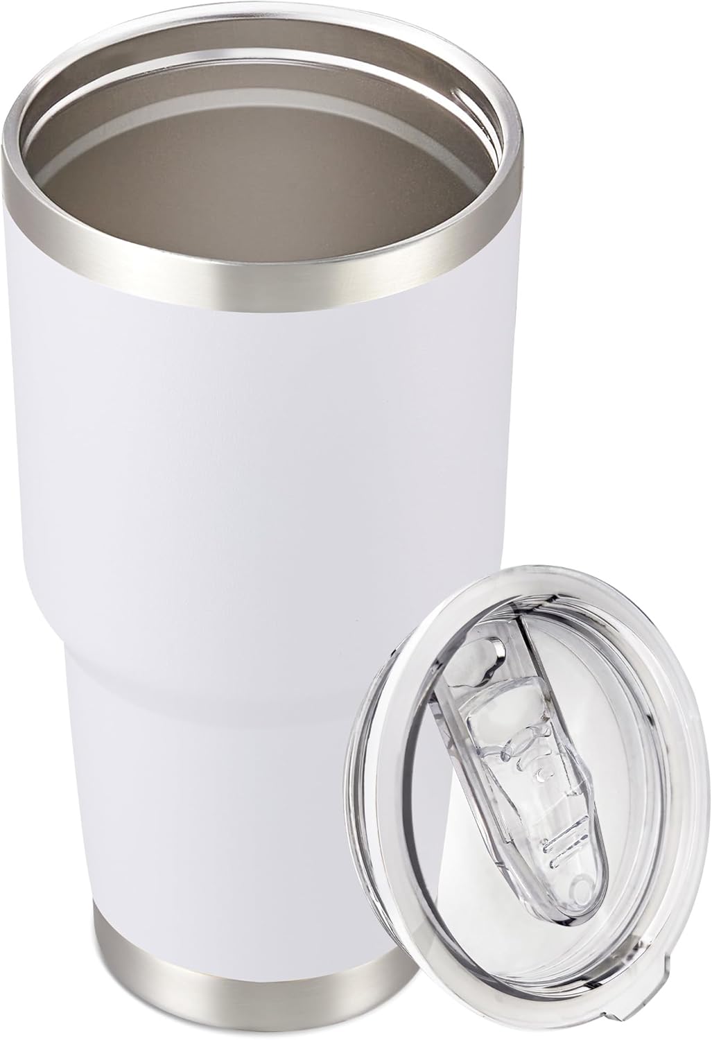 30 oz Tumbler with Lid Stainless Steel Tumblers, 1 Pack | Vacuum Insulated Cup, Leak Proof Lid, Powder Coated Travel Mug, Double Wall, Keep Cold Drinks for 12 Hours, Stainless