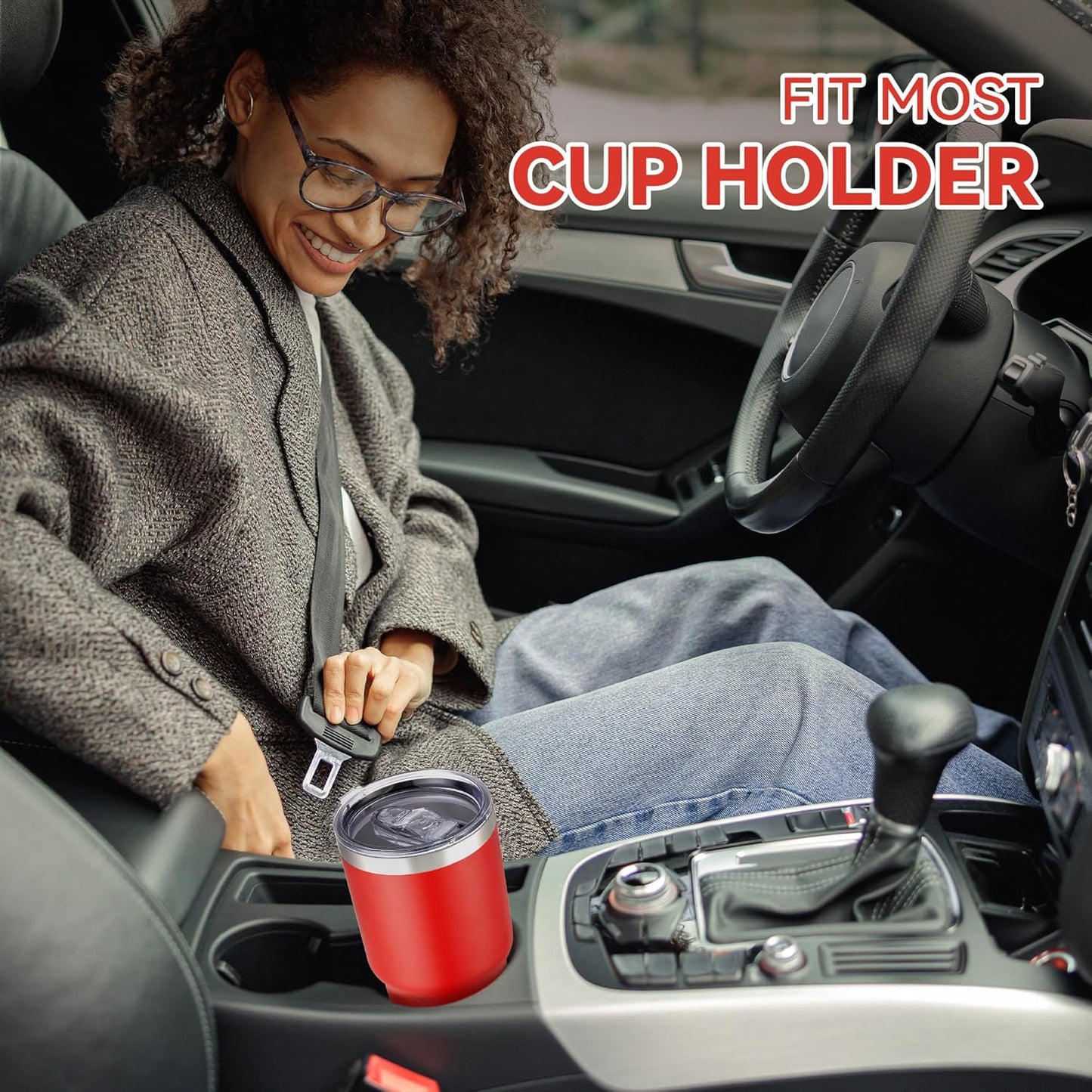 30 oz Tumbler with Lid Stainless Steel Tumblers, 1 Pack | Vacuum Insulated Cup, Leak Proof Lid, Powder Coated Travel Mug, Double Wall, Keep Cold Drinks for 12 Hours, Stainless