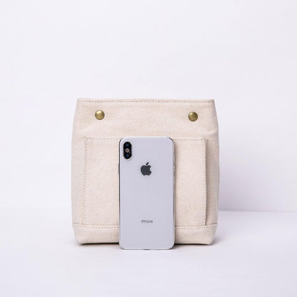 Lightweight Handbag Organizers Insert with Multiple Pockets - Handbag Organizer for Storage and Organization, Cosmetic Bag, Cotton Canvas （XS, Beige）