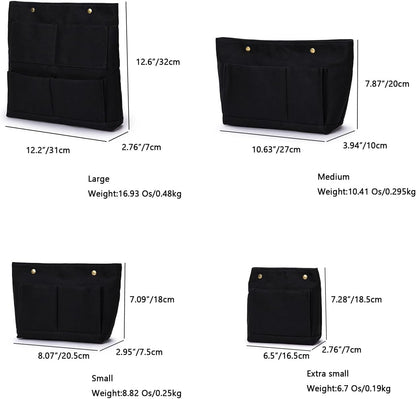 Lightweight Handbag Organizers Insert with Multiple Pockets - Handbag Organizer for Storage and Organization, Cosmetic Bag, Cotton Canvas （XS, Beige）