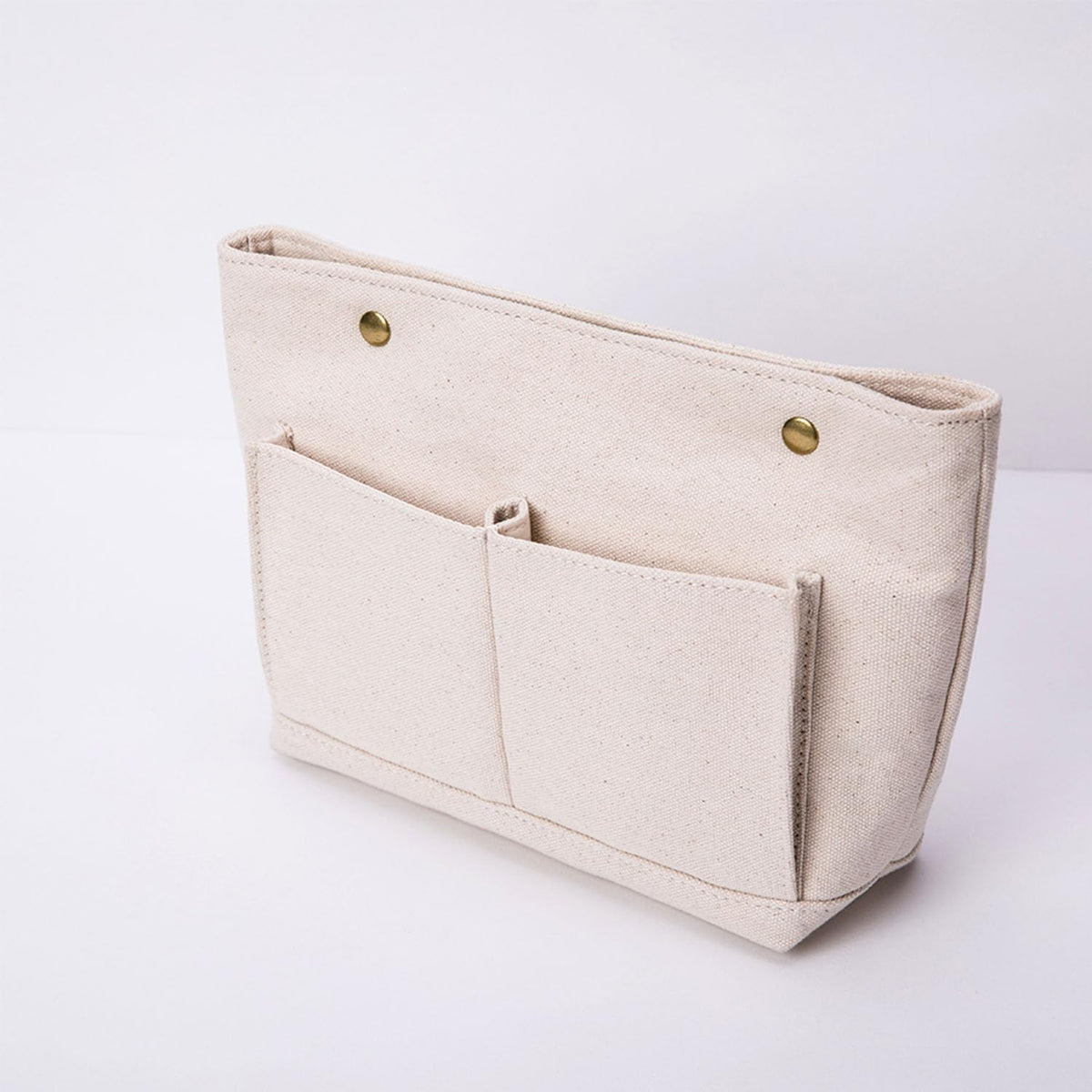 Lightweight Handbag Organizers Insert with Multiple Pockets - Handbag Organizer for Storage and Organization, Cosmetic Bag, Cotton Canvas （XS, Beige）