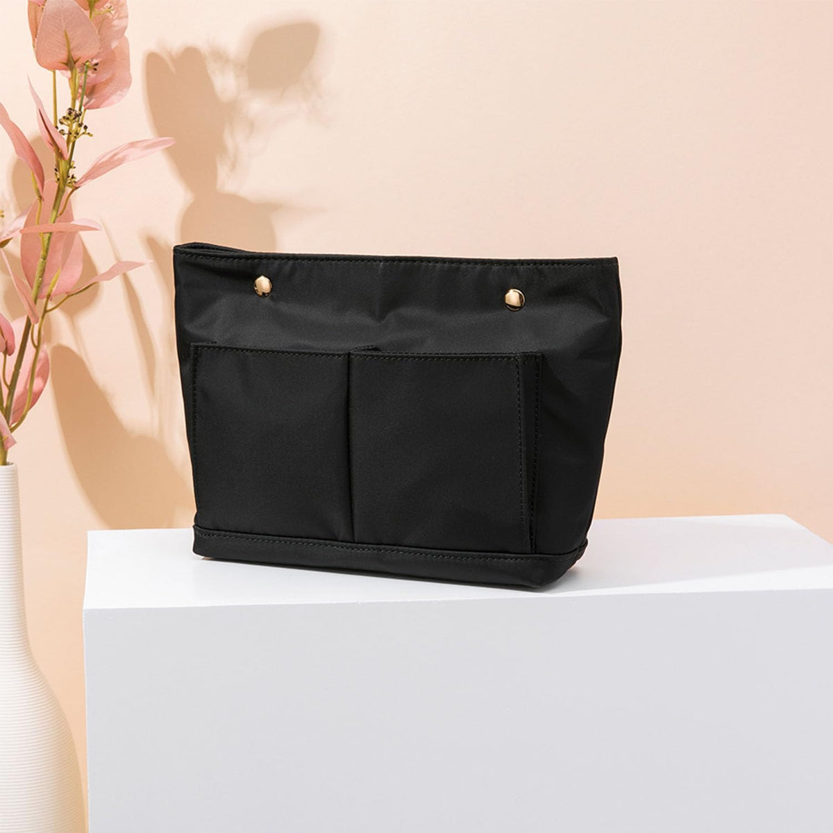 Lightweight Handbag Organizers Insert with Multiple Pockets - Handbag Organizer for Storage and Organization, Cosmetic Bag, Cotton Canvas （XS, Beige）