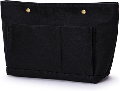 Lightweight Handbag Organizers Insert with Multiple Pockets - Handbag Organizer for Storage and Organization, Cosmetic Bag, Cotton Canvas （XS, Beige）