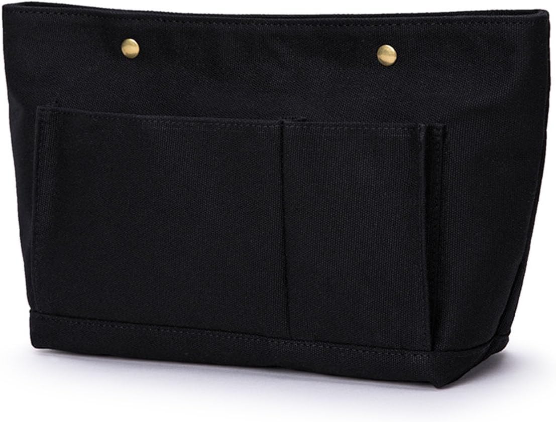Lightweight Handbag Organizers Insert with Multiple Pockets - Handbag Organizer for Storage and Organization, Cosmetic Bag, Cotton Canvas （XS, Beige）