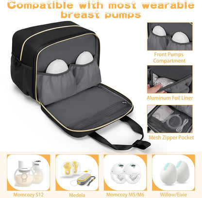 Breast Pump Bag for Work, Waterproof Parts Bag for Refrigerator Use
