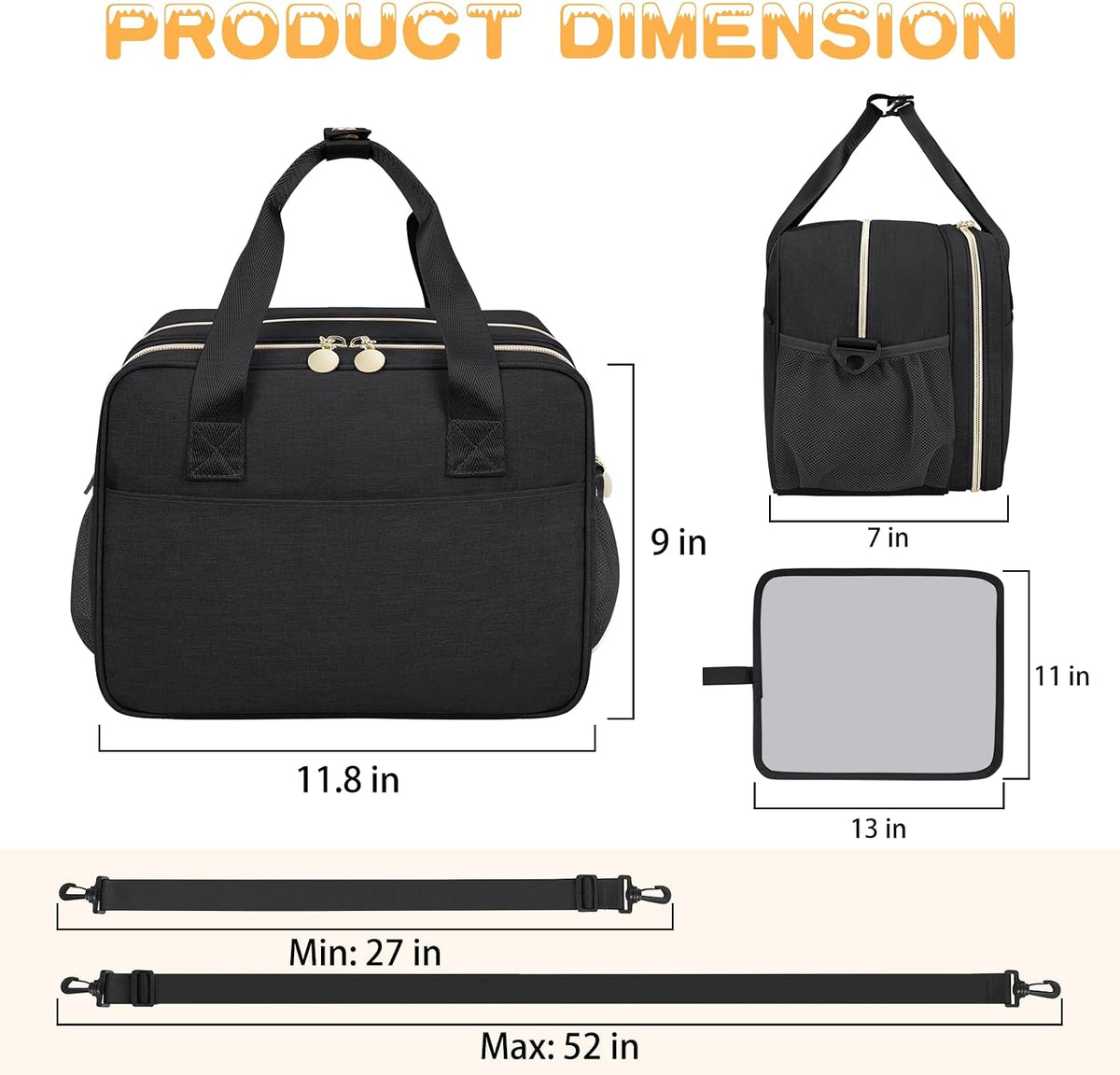 Breast Pump Bag for Work, Waterproof Parts Bag for Refrigerator Use
