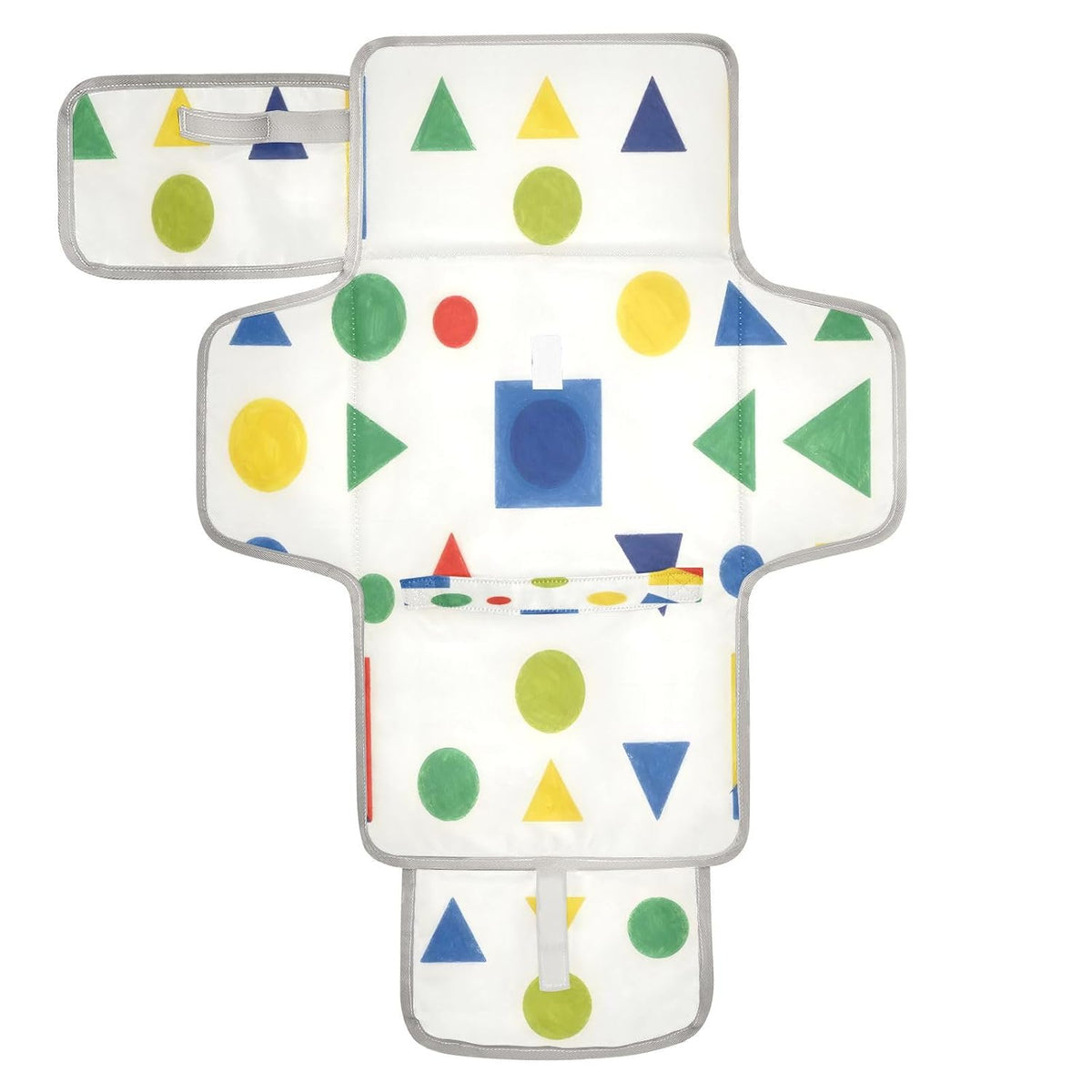 Cartoon Building Blocks Portable Diaper Changing Pad, Waterproof Baby Changing Mat with Storage Pocket & Built-in Pillow, Foldable Travel Pad, Newborn Gift Set for Boy Girl