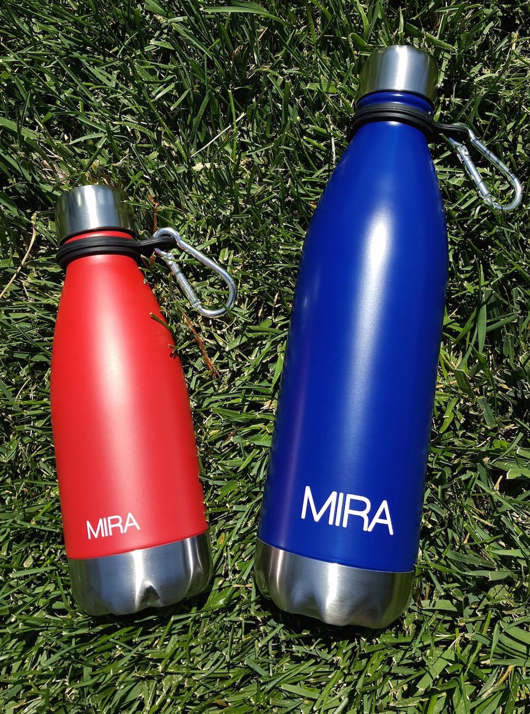 Durable Silicone Carrier with Carabiner Clip | Fits Any 12oz, 17oz and 25oz Cola Shaped Water Bottles for Outdoor Activities or Daily Use