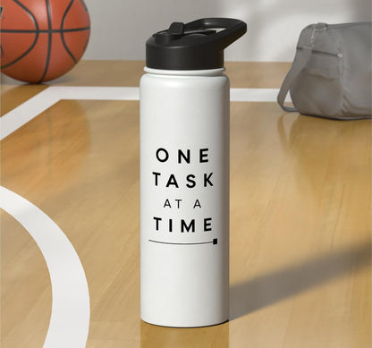 One Task At A Time Minimal Focus Productivity Shirt Stainless Steel Insulated Water Bottle