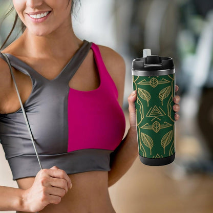 13oz Insulated Travel Coffee Mug Reusable Coffee Cup Water Bottle | Peel And Stick Art Deco Travel Mug with Leak Proof Lid Double Wall Stainless Steel Coffee Tumbler Personalized Gift