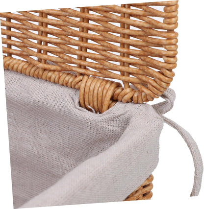 Multi-purpose Storage Basket Lid Boys and Girls Toy Organizer Woven Hamper for Laundry Decorative Box