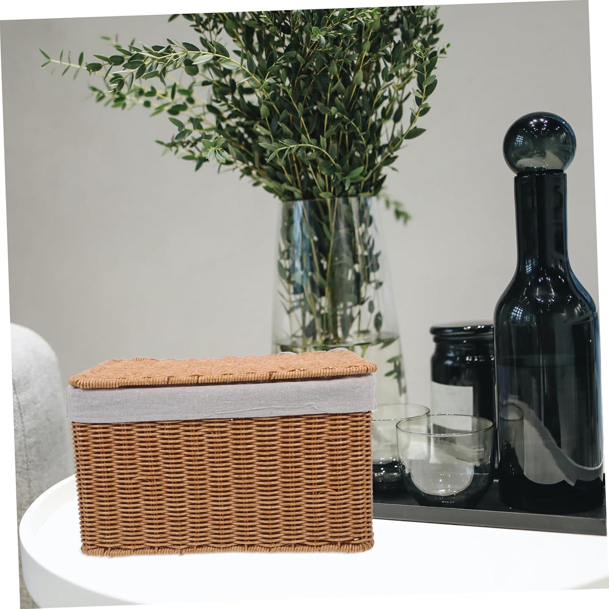 Multi-purpose Storage Basket Lid Boys and Girls Toy Organizer Woven Hamper for Laundry Decorative Box
