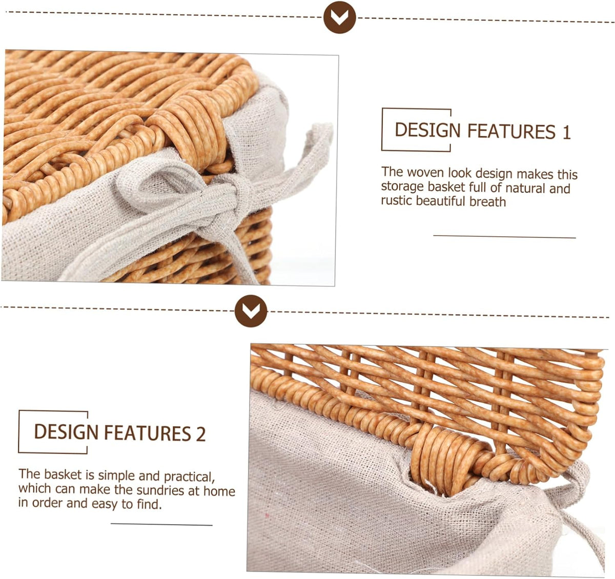 Multi-purpose Storage Basket Lid Boys and Girls Toy Organizer Woven Hamper for Laundry Decorative Box
