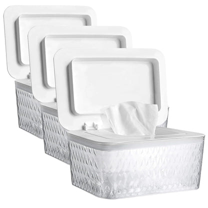 Wet Baby Wipes Dispenser - Large Capacity Wipe Holder Seal-Designed Dust-Proof Wet Wipes Container Keep Diaper Wipes Fresh