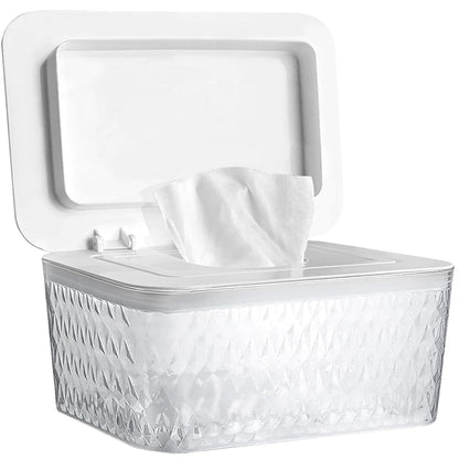 Wet Baby Wipes Dispenser - Large Capacity Wipe Holder Seal-Designed Dust-Proof Wet Wipes Container Keep Diaper Wipes Fresh