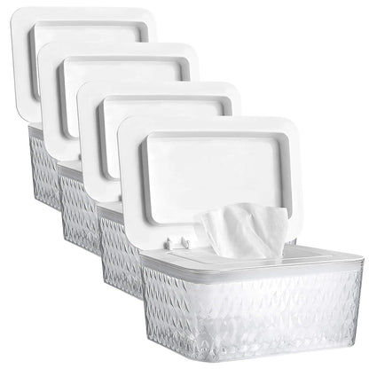 Wet Baby Wipes Dispenser - Large Capacity Wipe Holder Seal-Designed Dust-Proof Wet Wipes Container Keep Diaper Wipes Fresh