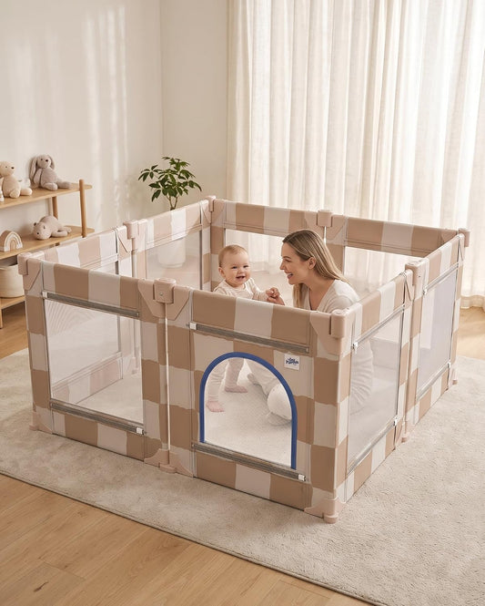 Foldable Baby Playpen, 50x50 PlayPen for Baby and Toddler with 600D Oxford