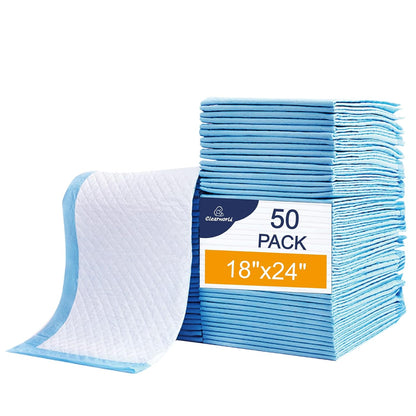 50 Pack 3-Layer Leak-Proof Disposable Changing Pads for Baby