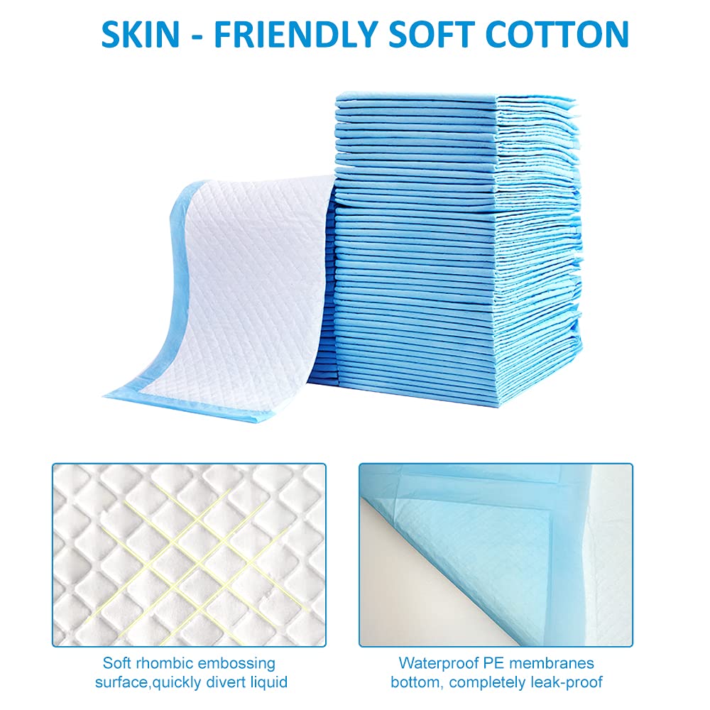 50 Pack 3-Layer Leak-Proof Disposable Changing Pads for Baby
