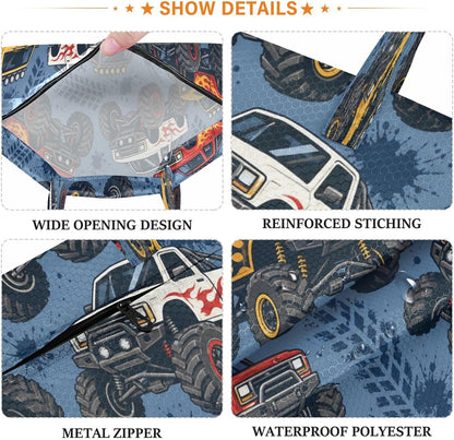 Monster Truck Waterproof Travel Laundry Bag Washable 2pk