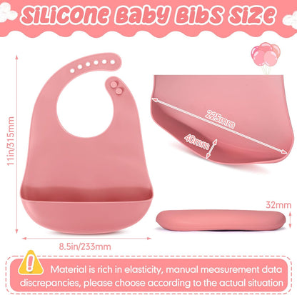 Silicone Bibs for Baby Waterproof Silicone Bib