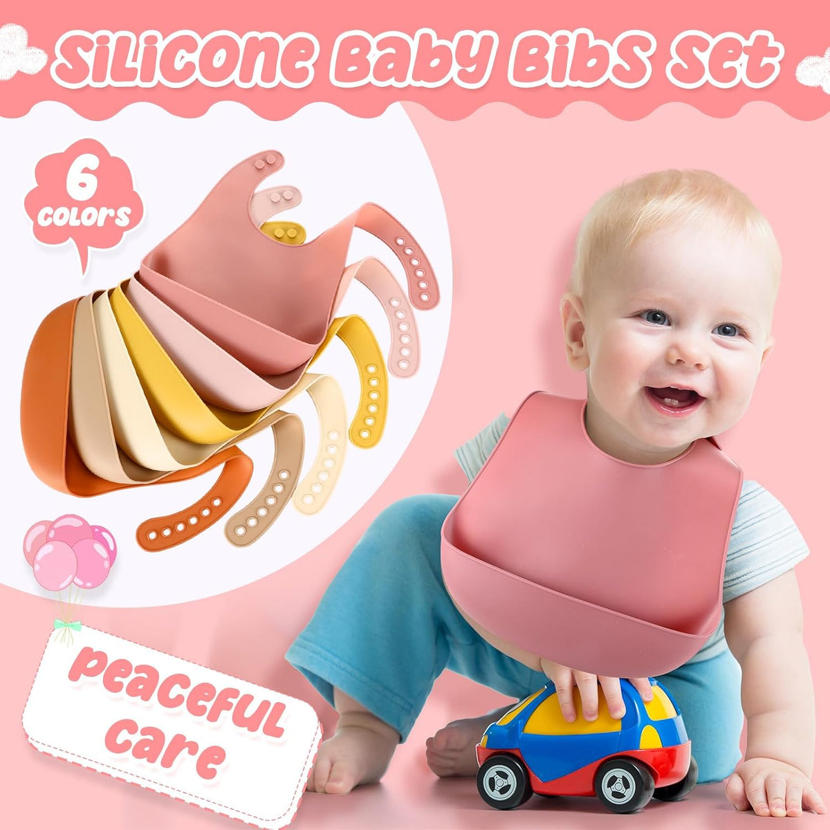 Silicone Bibs for Baby Waterproof Silicone Bib