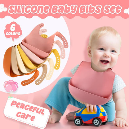 Silicone Bibs for Baby Waterproof Silicone Bib