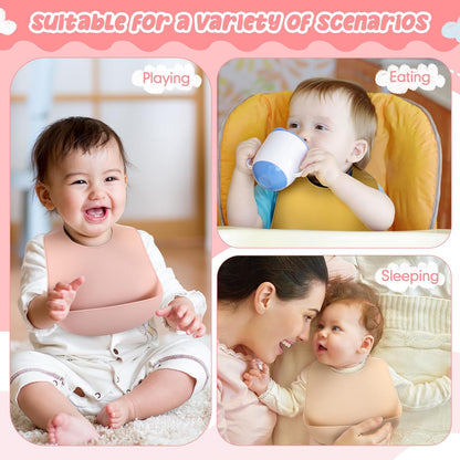 Silicone Bibs for Baby Waterproof Silicone Bib