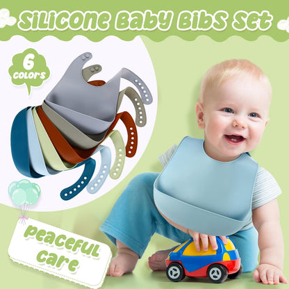 Silicone Bibs for Baby Waterproof Silicone Bib