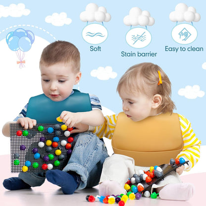 Silicone Bibs for Baby Waterproof Silicone Bib